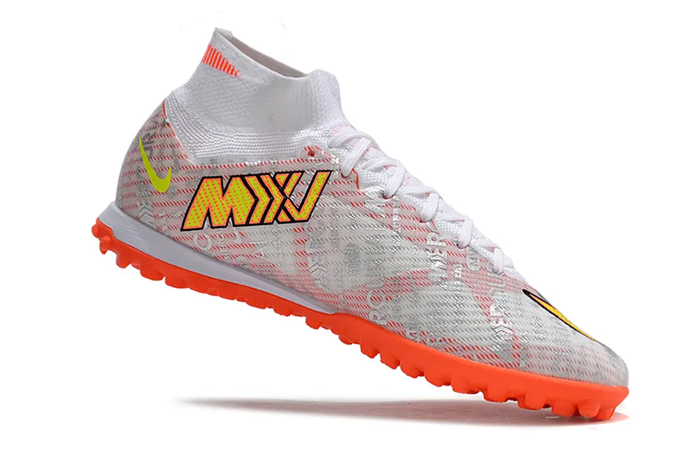 Nike Air Zoom Mercurial Superfly 9 Elite TF - White/Vibrant Orange/Electric Yellow