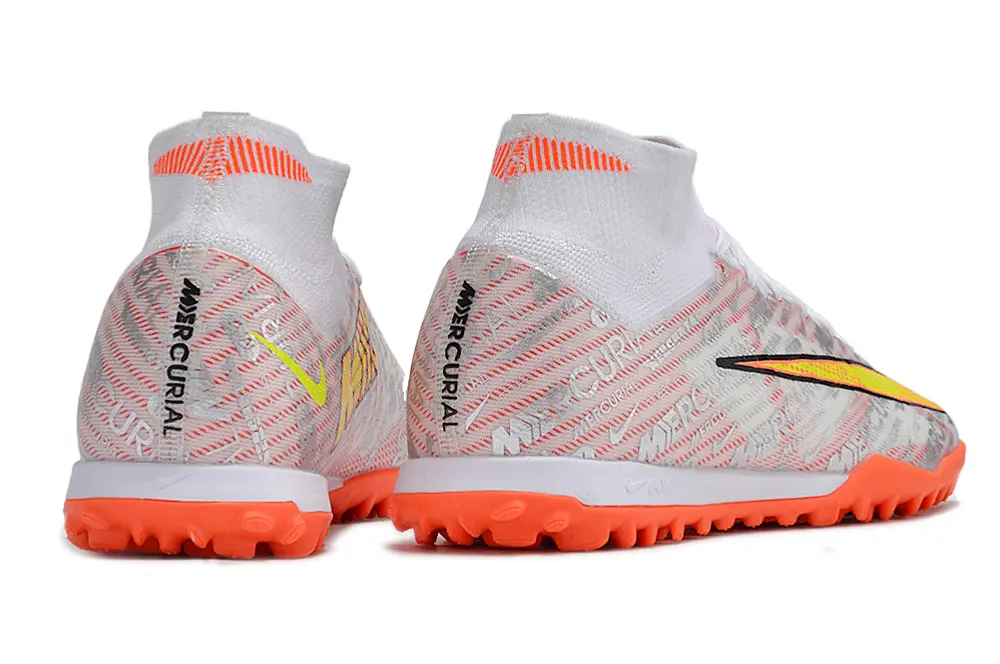 Nike Air Zoom Mercurial Superfly 9 Elite TF - White/Vibrant Orange/Electric Yellow