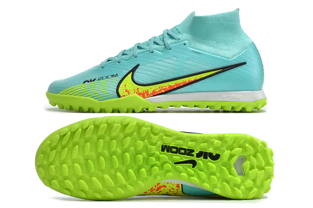 Nike Air Zoom Mercurial Superfly 9 Elite TF - Aqua/Neon Yellow/Black