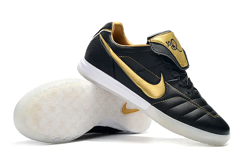 Nike Tiempo Legend 7 R10 Elite IC - Black/Gold Accents/White Sole