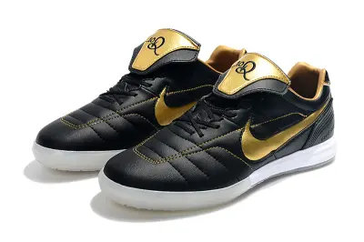 Nike Tiempo Legend 7 R10 Elite IC - Black/Gold Accents/White Sole