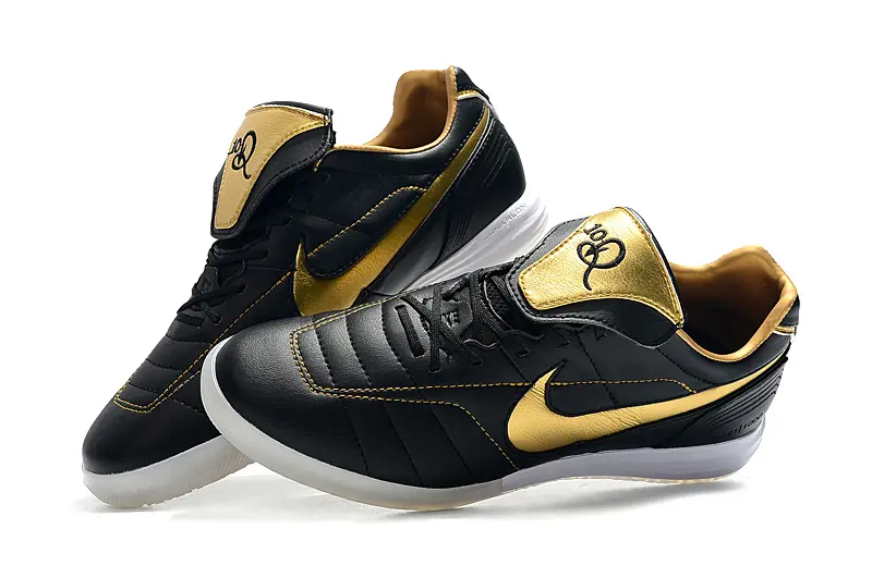 Nike Tiempo Legend 7 R10 Elite IC - Black/Gold Accents/White Sole