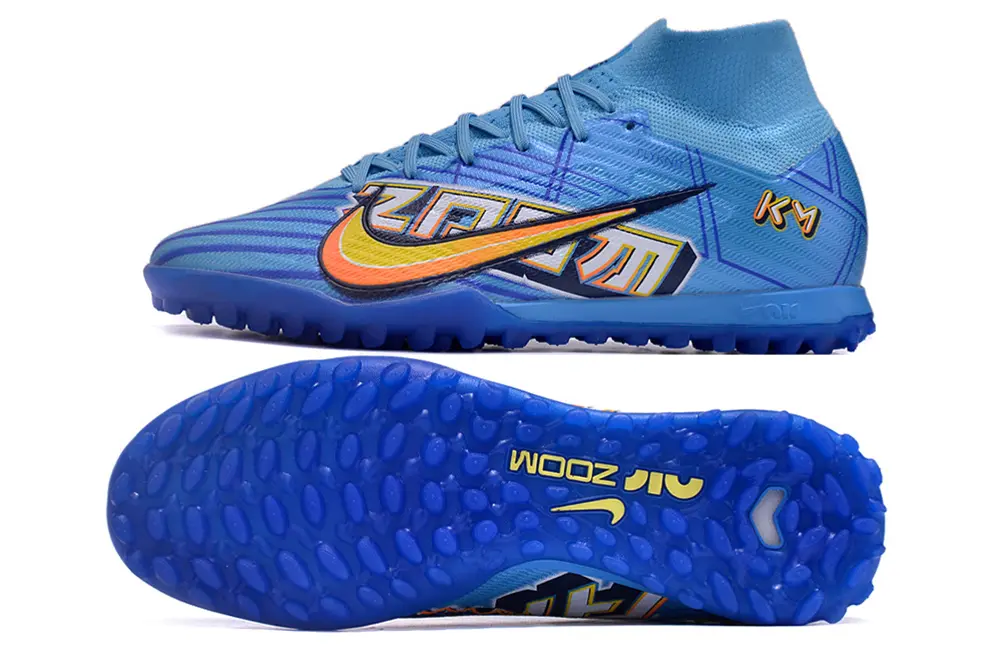 Mbappé x Nike Air Zoom Mercurial Superfly 9 Elite TF - Blue/Bright Blue/Orange