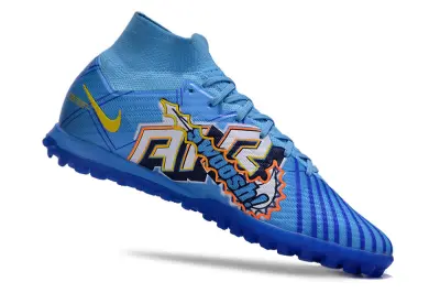 Mbappé x Nike Air Zoom Mercurial Superfly 9 Elite TF - Blue/Bright Blue/Orange