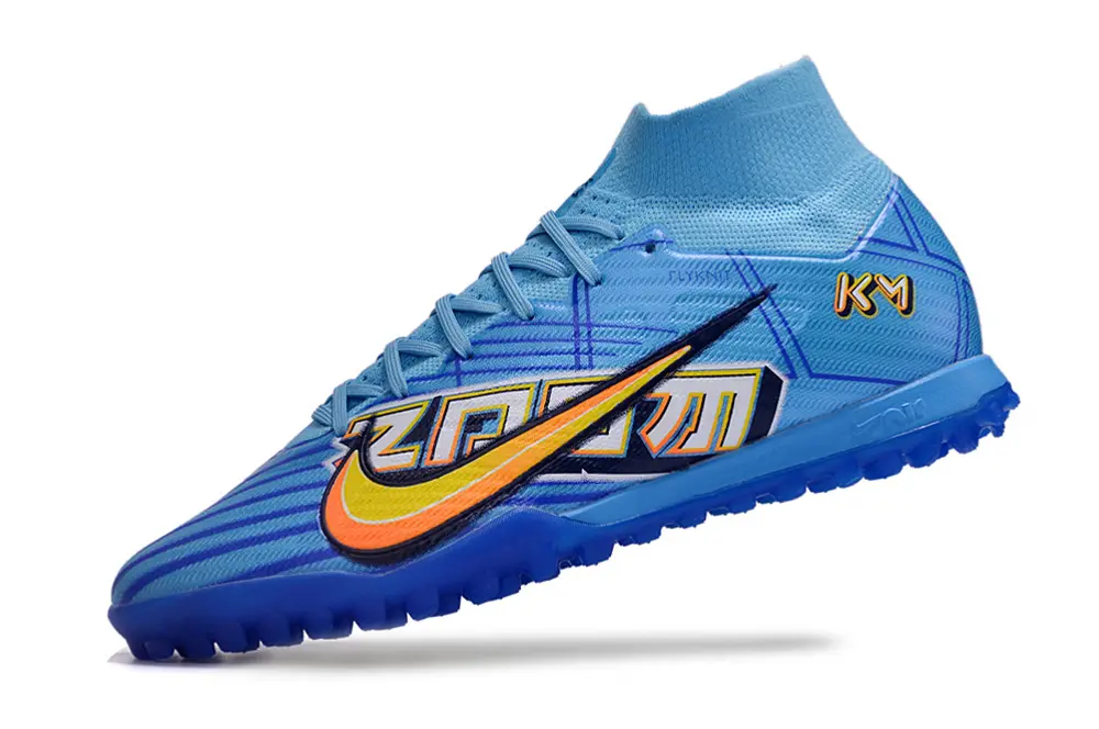 Mbappé x Nike Air Zoom Mercurial Superfly 9 Elite TF - Blue/Bright Blue/Orange
