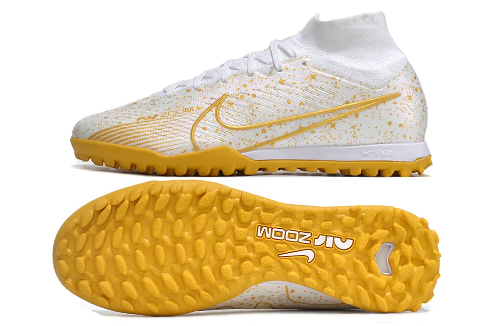 Nike Air Zoom Mercurial Superfly 9 Elite TF - White/Sunny Yellow/Snow White