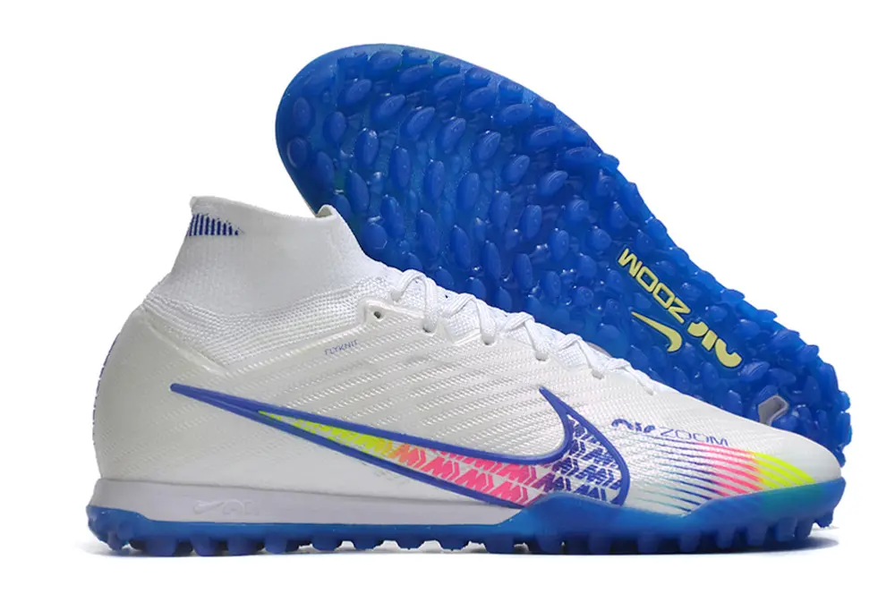 Nike Air Zoom Mercurial Superfly 9 Elite TF - White/Vibrant Blue/Neon Pink