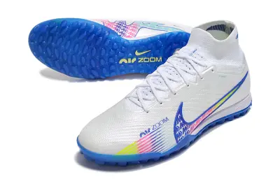 Nike Air Zoom Mercurial Superfly 9 Elite TF - White/Vibrant Blue/Neon Pink