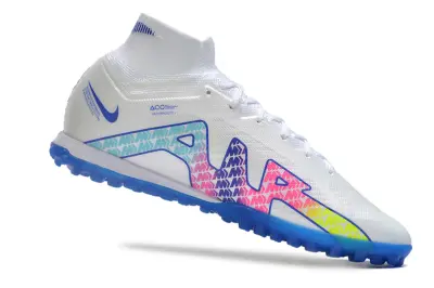 Nike Air Zoom Mercurial Superfly 9 Elite TF - White/Vibrant Blue/Neon Pink