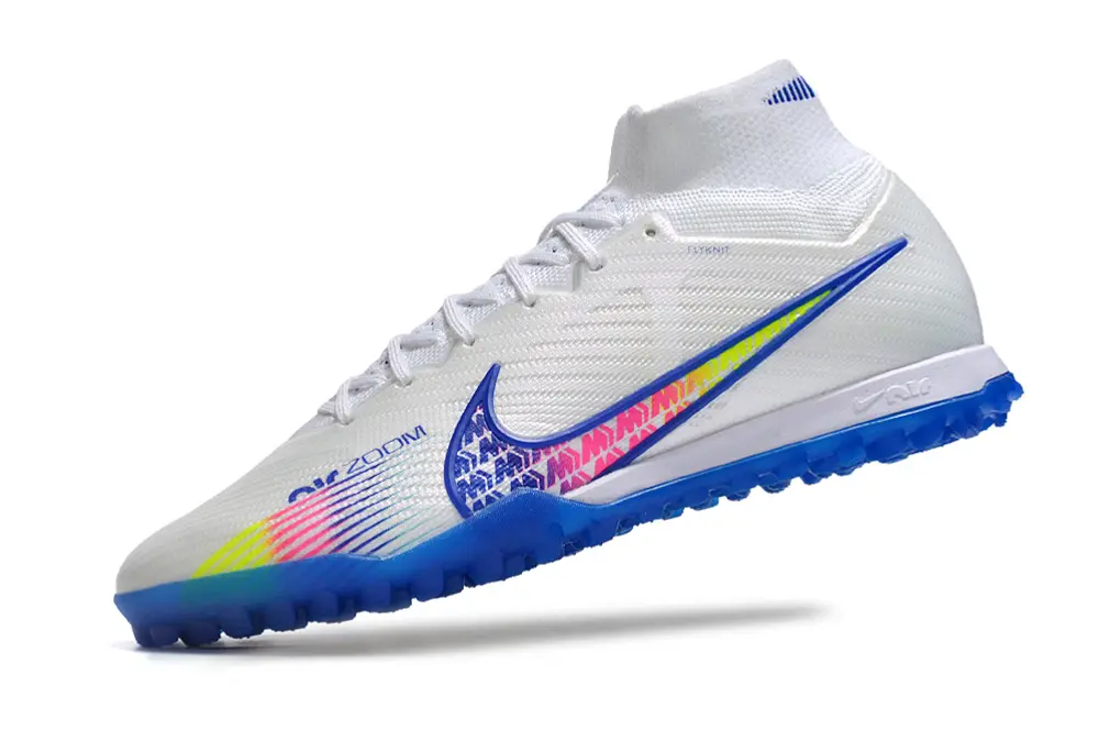 Nike Air Zoom Mercurial Superfly 9 Elite TF - White/Vibrant Blue/Neon Pink