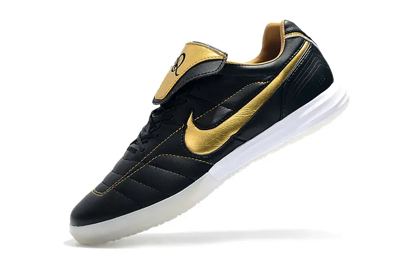 Nike Tiempo Legend 7 R10 Elite IC - Black/Gold Accents/White Sole