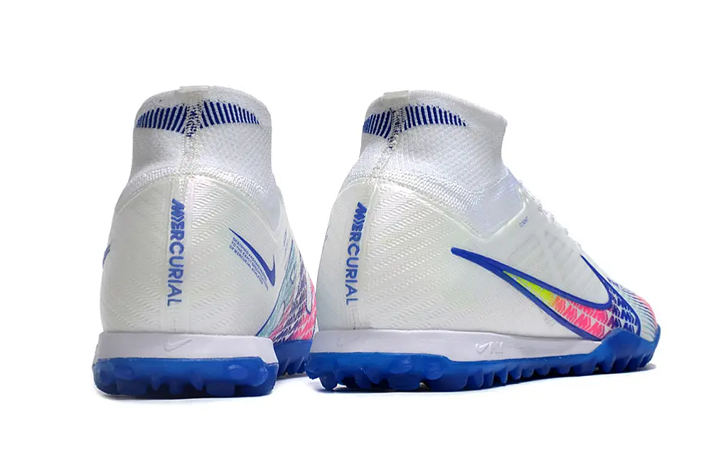 Nike Air Zoom Mercurial Superfly 9 Elite TF - White/Vibrant Blue/Neon Pink