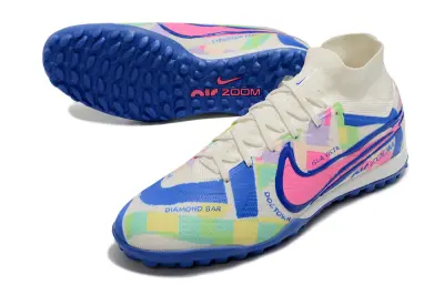Nike Air Zoom Mercurial Superfly 9 Elite TF - White/Blue Lagoon/Pink Fusion