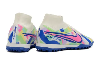 Nike Air Zoom Mercurial Superfly 9 Elite TF - White/Blue Lagoon/Pink Fusion