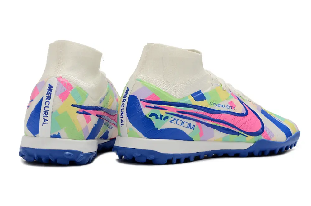 Nike Air Zoom Mercurial Superfly 9 Elite TF - White/Blue Lagoon/Pink Fusion