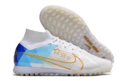 Nike Air Zoom Mercurial Superfly 9 Elite TF - White/Sky Blue/Gold