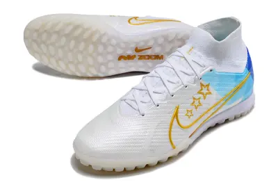 Nike Air Zoom Mercurial Superfly 9 Elite TF - White/Sky Blue/Gold