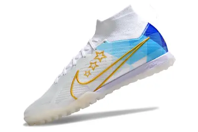 Nike Air Zoom Mercurial Superfly 9 Elite TF - White/Sky Blue/Gold