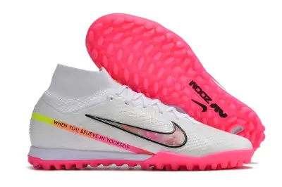 Nike Air Zoom Mercurial Superfly 9 Elite TF - White/Bright Pink/Neon Yellow