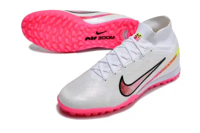 Nike Air Zoom Mercurial Superfly 9 Elite TF - White/Bright Pink/Neon Yellow