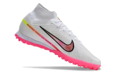 Nike Air Zoom Mercurial Superfly 9 Elite TF - White/Bright Pink/Neon Yellow