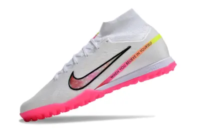 Nike Air Zoom Mercurial Superfly 9 Elite TF - White/Bright Pink/Neon Yellow