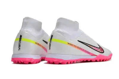 Nike Air Zoom Mercurial Superfly 9 Elite TF - White/Bright Pink/Neon Yellow