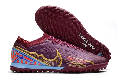 Kylian Mbappé x Nike Air Zoom Mercurial Vapor 15 Elite TF - Maroon/Gold/Blue