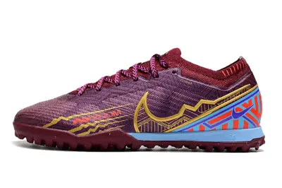 Kylian Mbappé x Nike Air Zoom Mercurial Vapor 15 Elite TF - Maroon/Gold/Blue