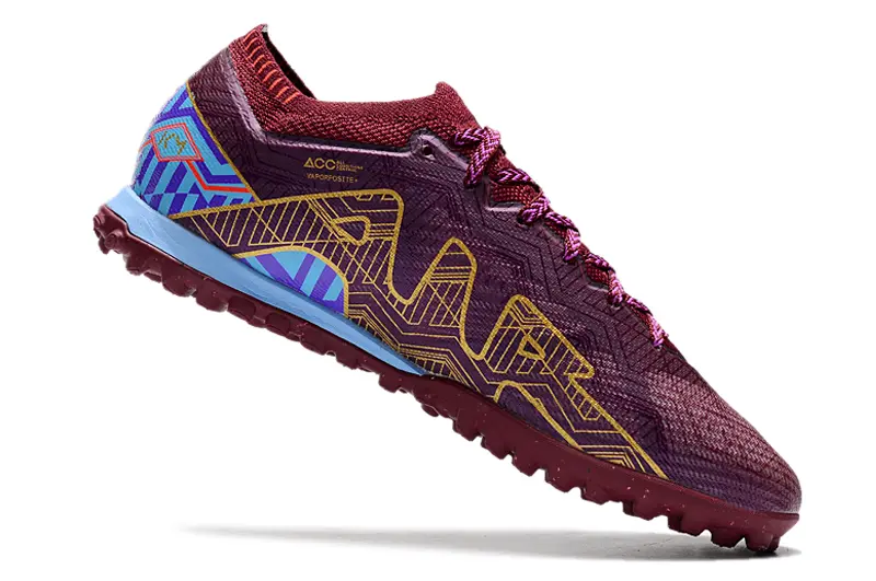 Kylian Mbappé x Nike Air Zoom Mercurial Vapor 15 Elite TF - Maroon/Gold/Blue