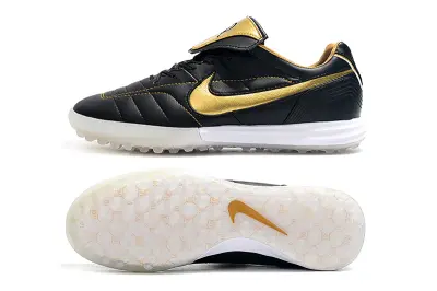 Nike Tiempo Legend 7 Elite R10 TF - Black/Gold Accent/White Sole