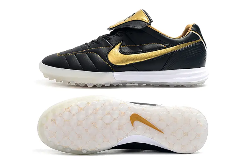 Nike Tiempo Legend 7 Elite R10 TF - Black/Gold Accent/White Sole