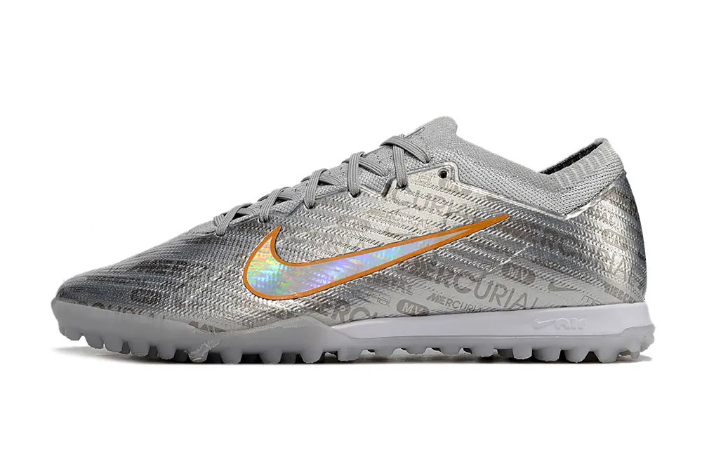 Nike Air Zoom Mercurial Vapor 15 Elite TF - Silver/Iridescent Orange/Light Grey