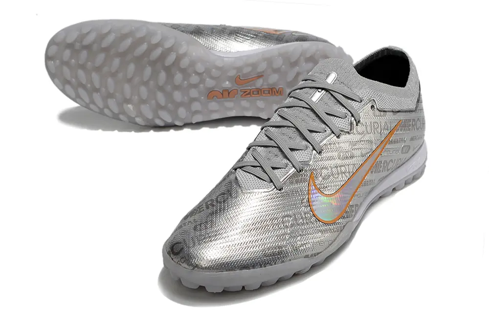 Nike Air Zoom Mercurial Vapor 15 Elite TF - Silver/Iridescent Orange/Light Grey