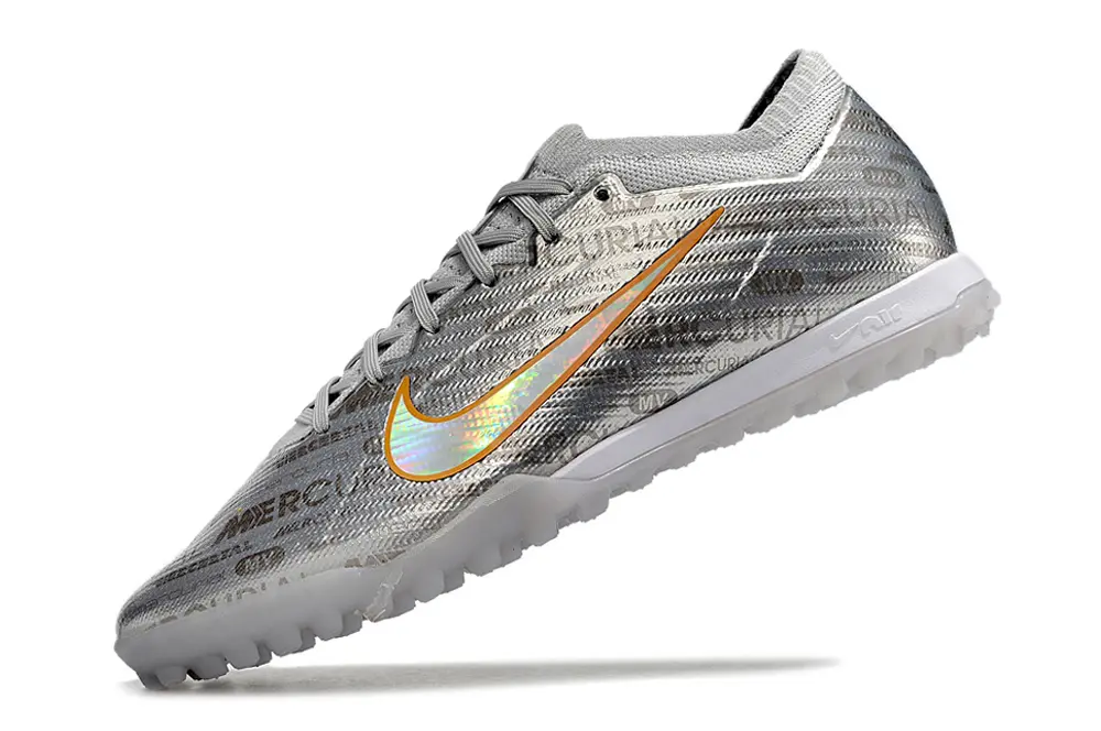 Nike Air Zoom Mercurial Vapor 15 Elite TF - Silver/Iridescent Orange/Light Grey