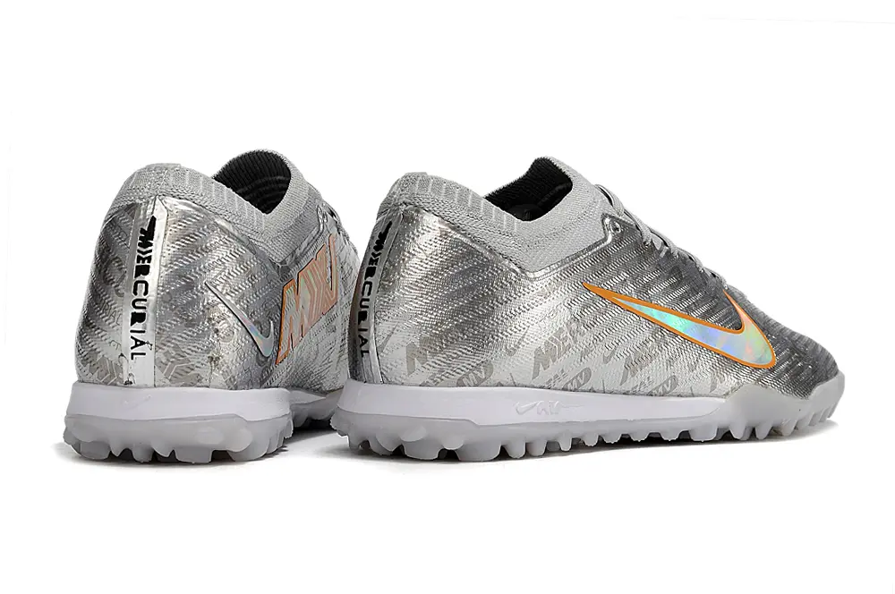 Nike Air Zoom Mercurial Vapor 15 Elite TF - Silver/Iridescent Orange/Light Grey