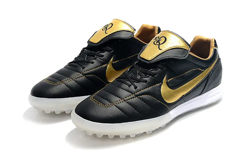 Nike Tiempo Legend 7 Elite R10 TF - Black/Gold Accent/White Sole