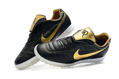 Nike Tiempo Legend 7 Elite R10 TF - Black/Gold Accent/White Sole