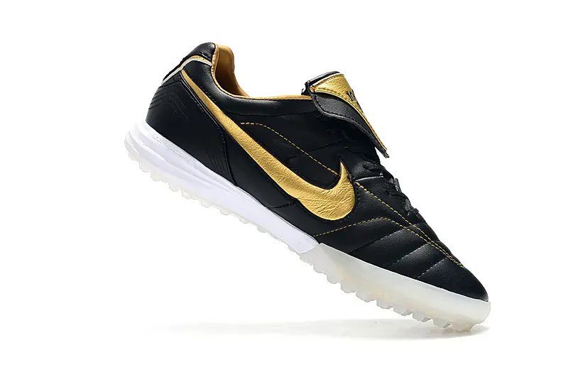Nike Tiempo Legend 7 Elite R10 TF - Black/Gold Accent/White Sole