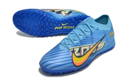 Kylian Mbappé x Nike Air Zoom Mercurial Vapor 15 Elite TF - Blue/Vibrant Azure/Neon Orange