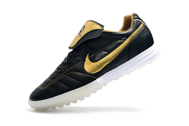 Nike Tiempo Legend 7 Elite R10 TF - Black/Gold Accent/White Sole