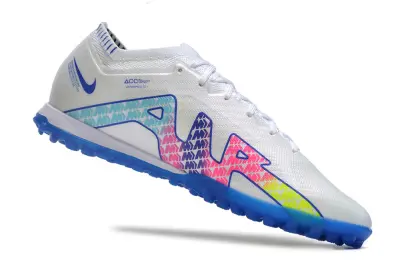 Nike Air Zoom Mercurial Vapor 15 Elite TF - White/Neon Blue/Fluorescent Yellow
