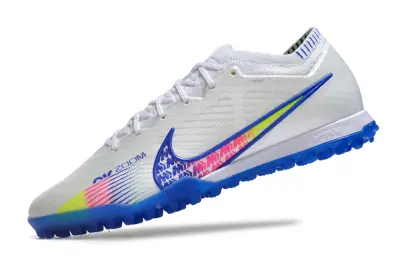 Nike Air Zoom Mercurial Vapor 15 Elite TF - White/Neon Blue/Fluorescent Yellow