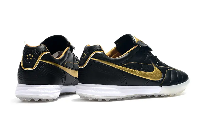 Nike Tiempo Legend 7 Elite R10 TF - Black/Gold Accent/White Sole