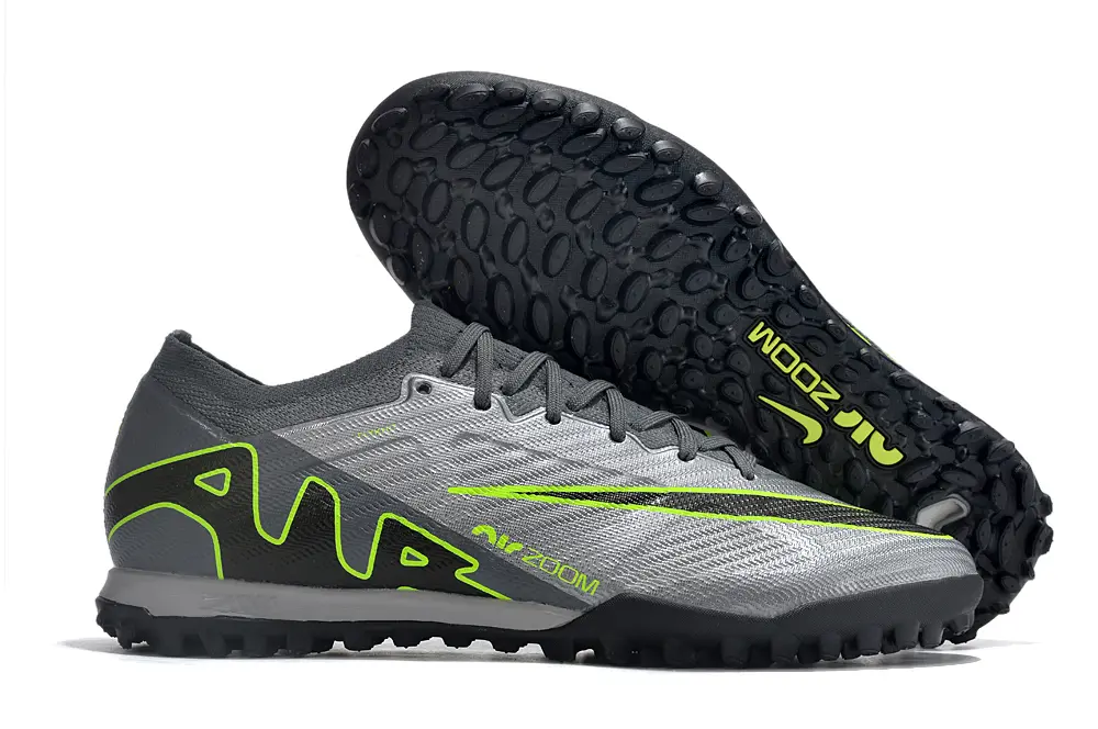 Nike Air Zoom Mercurial Vapor 15 Elite TF - Gray/Neon Green/Charcoal Black