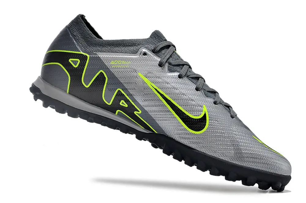 Nike Air Zoom Mercurial Vapor 15 Elite TF - Gray/Neon Green/Charcoal Black