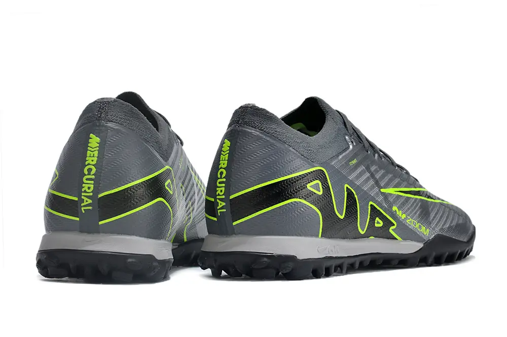 Nike Air Zoom Mercurial Vapor 15 Elite TF - Gray/Neon Green/Charcoal Black