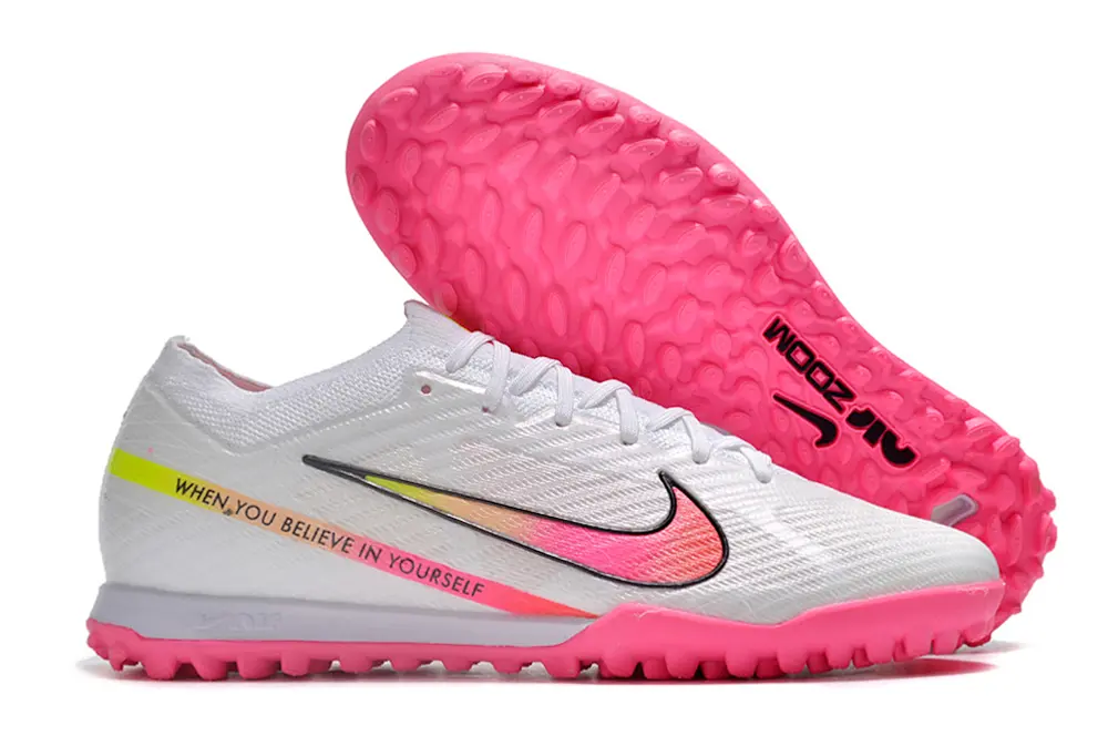 Nike Air Zoom Mercurial Vapor 15 Elite TF - White/Vivid Pink/Splash Yellow