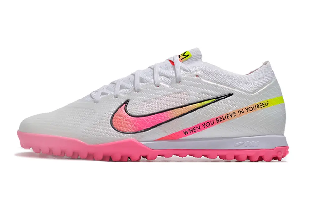 Nike Air Zoom Mercurial Vapor 15 Elite TF - White/Vivid Pink/Splash Yellow