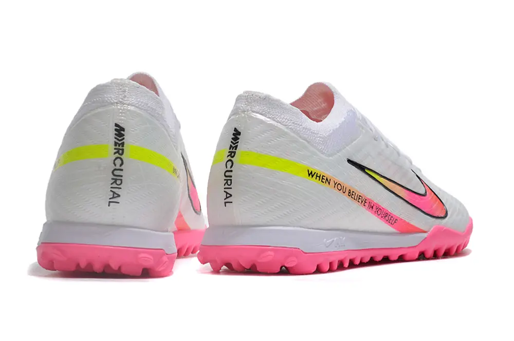 Nike Air Zoom Mercurial Vapor 15 Elite TF - White/Vivid Pink/Splash Yellow